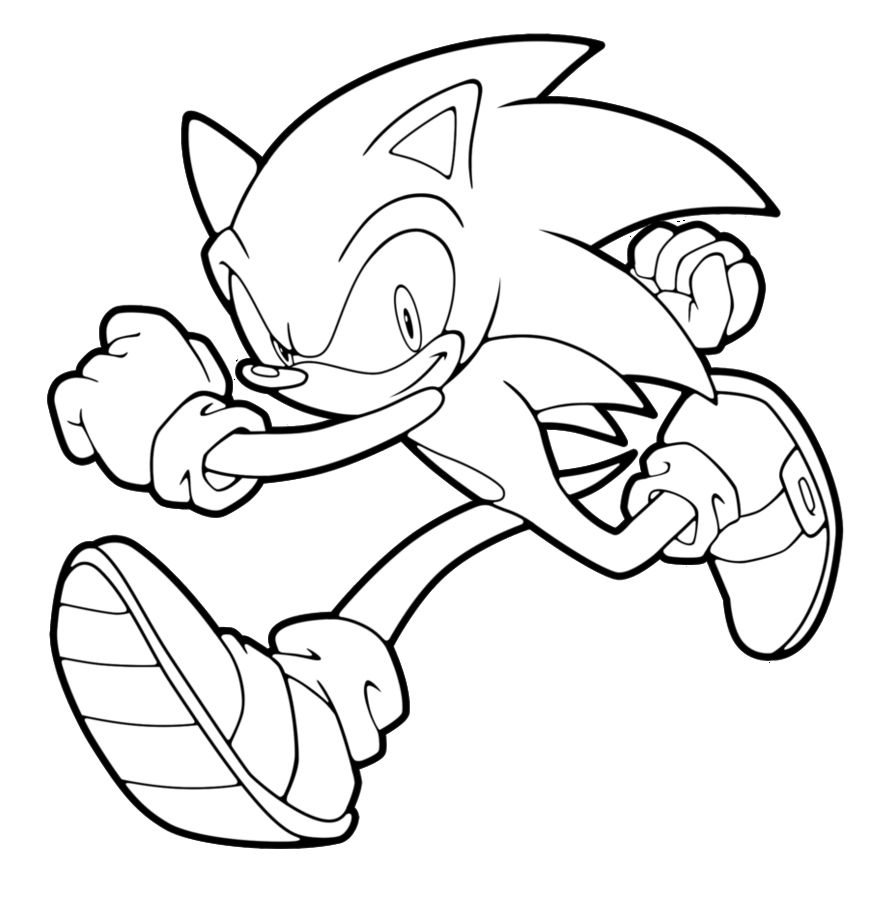 Silver Classic Sonic Coloring Pages
