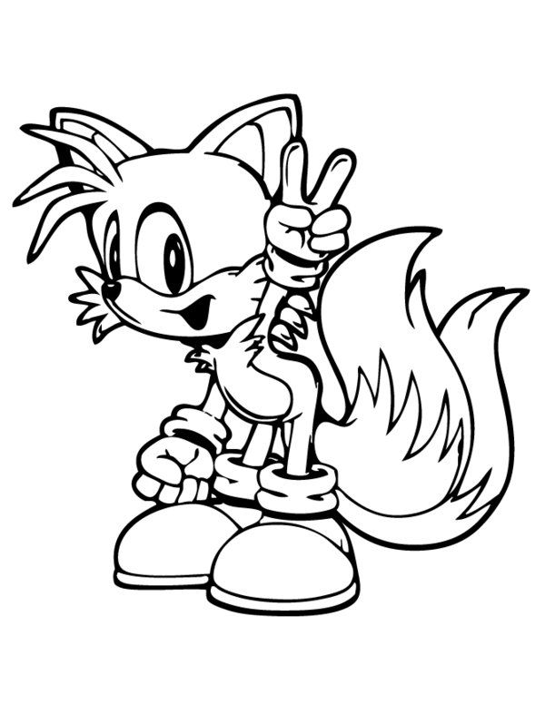 Tails Coloring Pages Sonic The Hedgehog