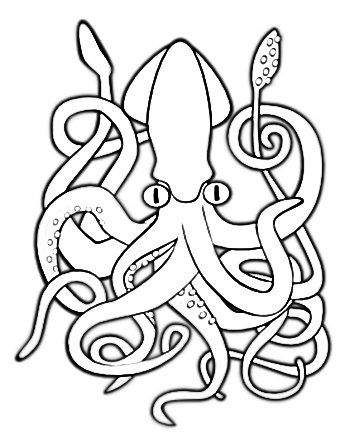 Squid Coloring Pages To Print
