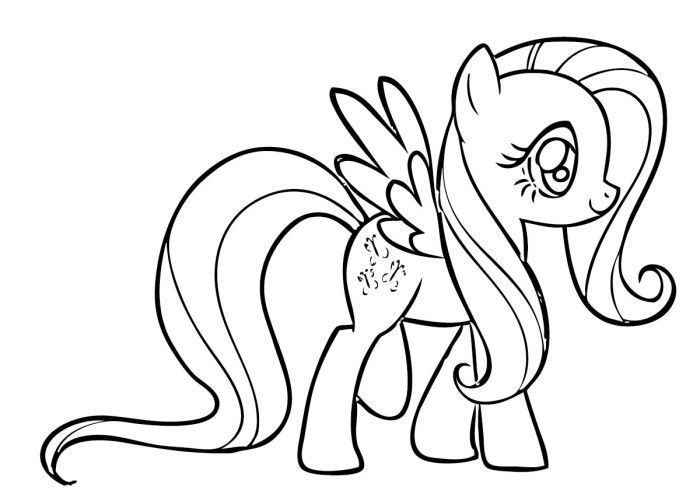 Printable Fluttershy Coloring Page