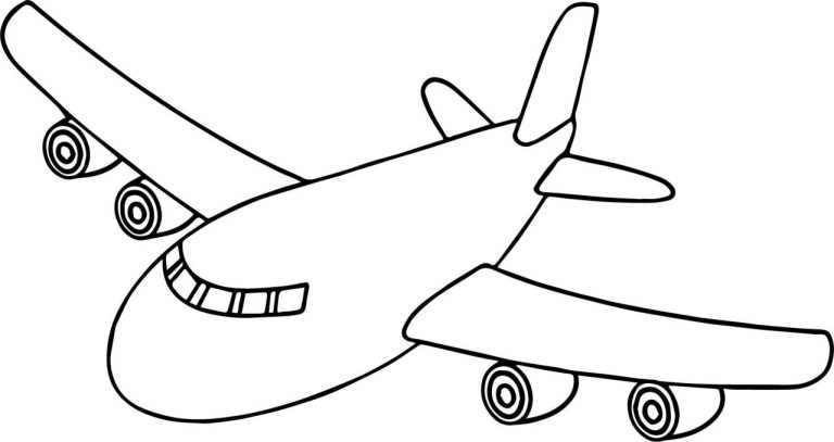 Aeroplane Colouring Images For Kids