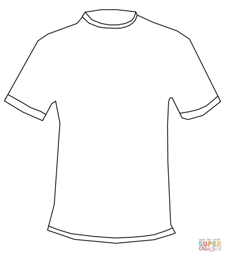 T Shirt Coloring Page Printable