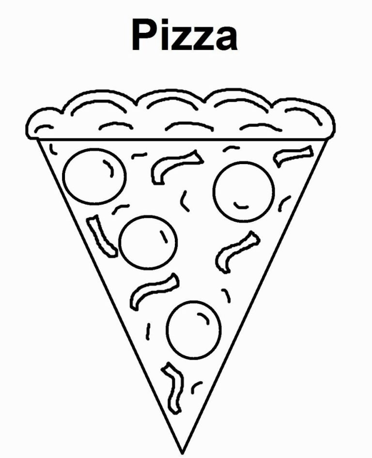Pizza Coloring Pages For Kids