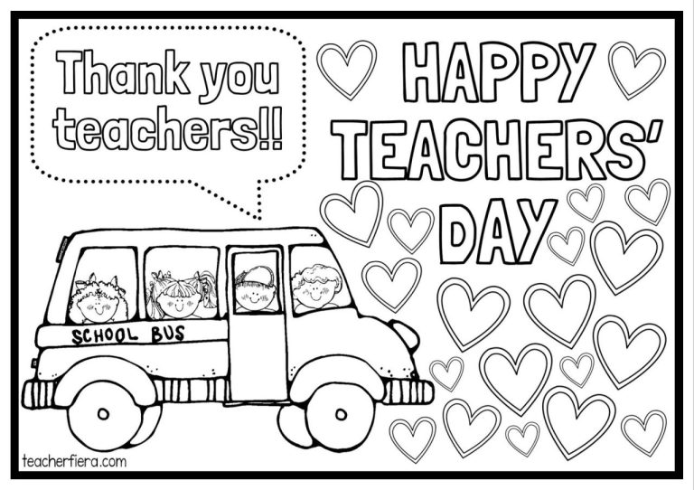 Teachers Day Teacher Appreciation Coloring Pages
