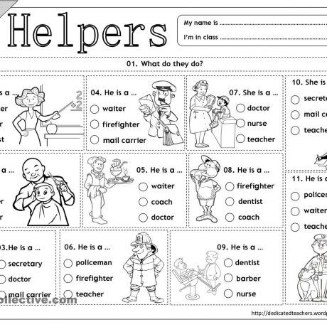 Free Printable Community Helpers Worksheets For Kindergarten