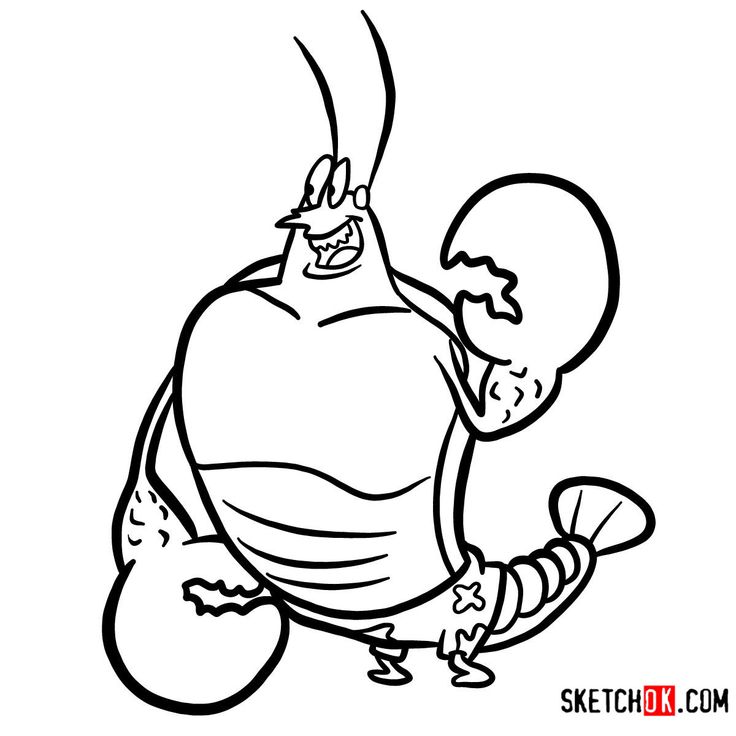 Larry The Lobster Coloring Pages