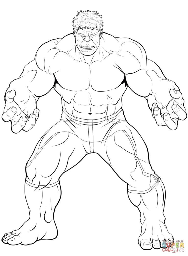 Hulk Colouring Sheet