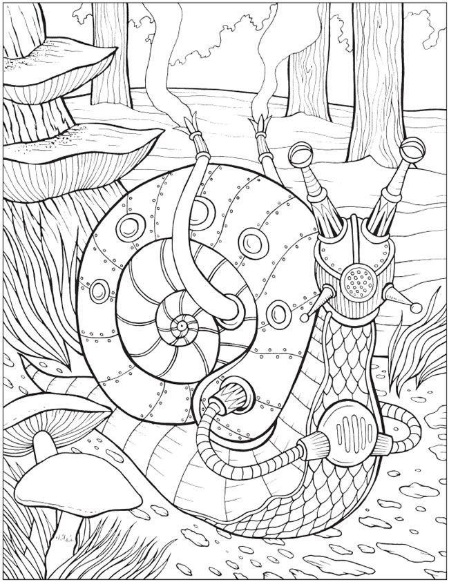 Easy Steampunk Coloring Pages