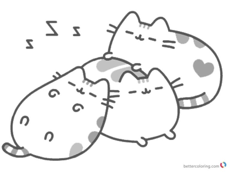 Free Coloring Pages Pusheen