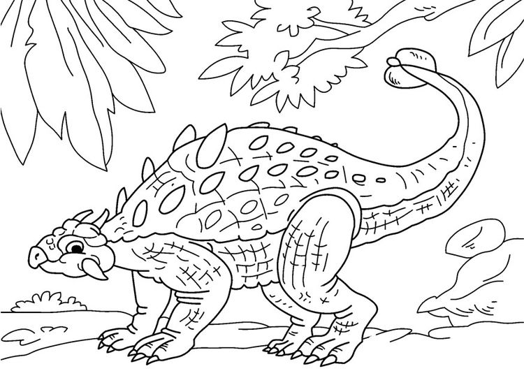 Jurassic World Ankylosaurus Coloring Page