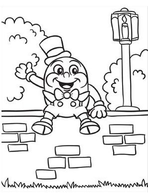 Preschool Humpty Dumpty Coloring Page
