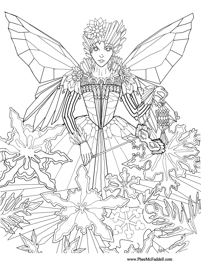 Mermaid Fairy Princess Coloring Pages