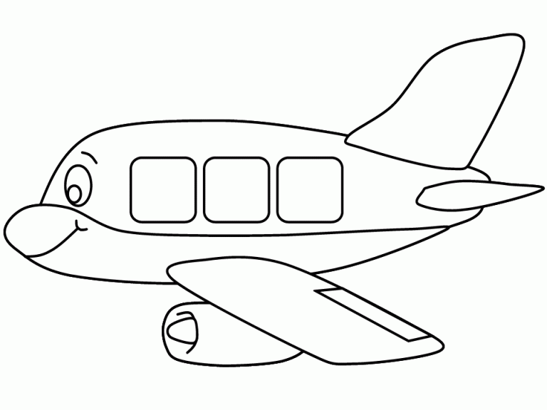 Aeroplane Colouring Sheet