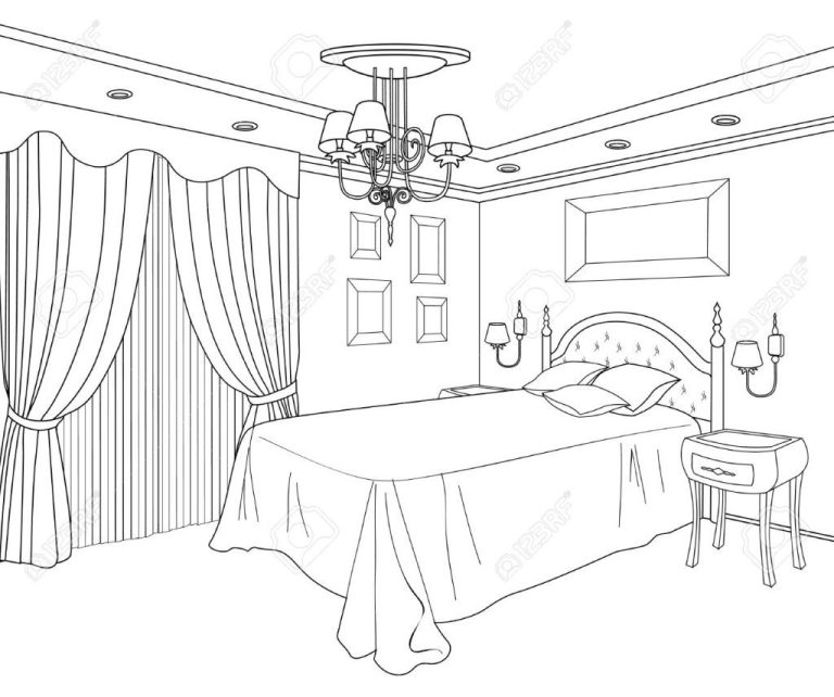 Furniture Bedroom Coloring Pages