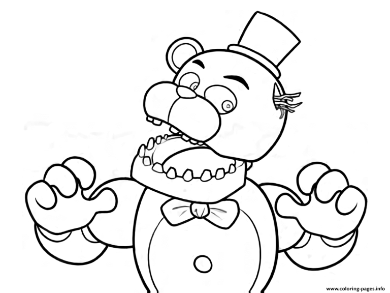 Golden Freddy Coloring Pages