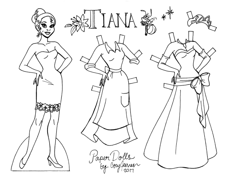 Fairy Princess Paper Doll Coloring Pages