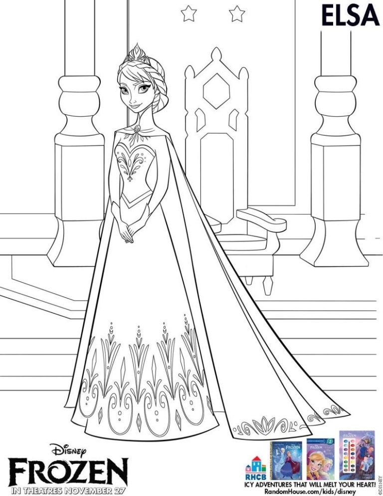 Printable Elsa Pictures To Color