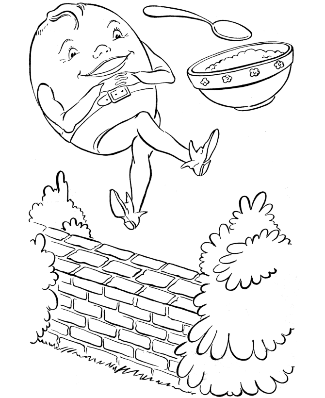 Humpty Dumpty Coloring Page Printable