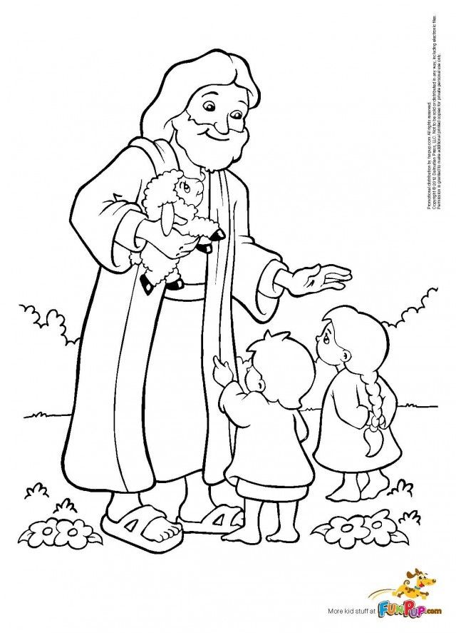 Printable Jesus Loves The Little Children Coloring Page
