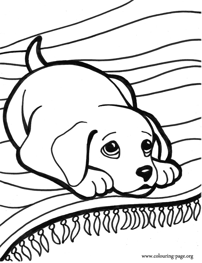 Cute Printable Puppy Coloring Pages