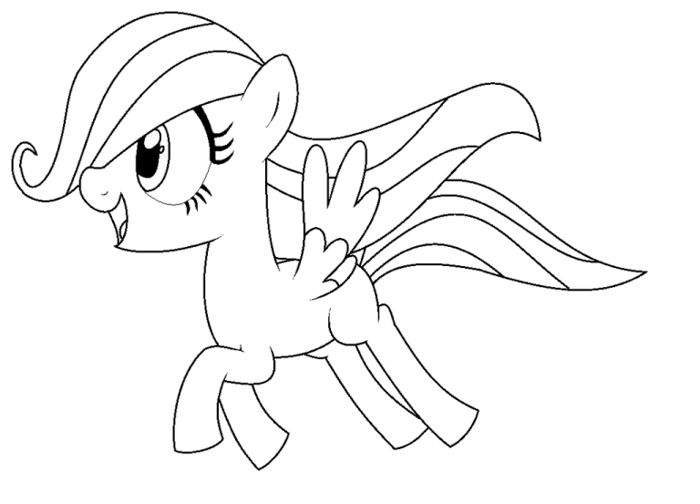 Filly Fluttershy Coloring Page