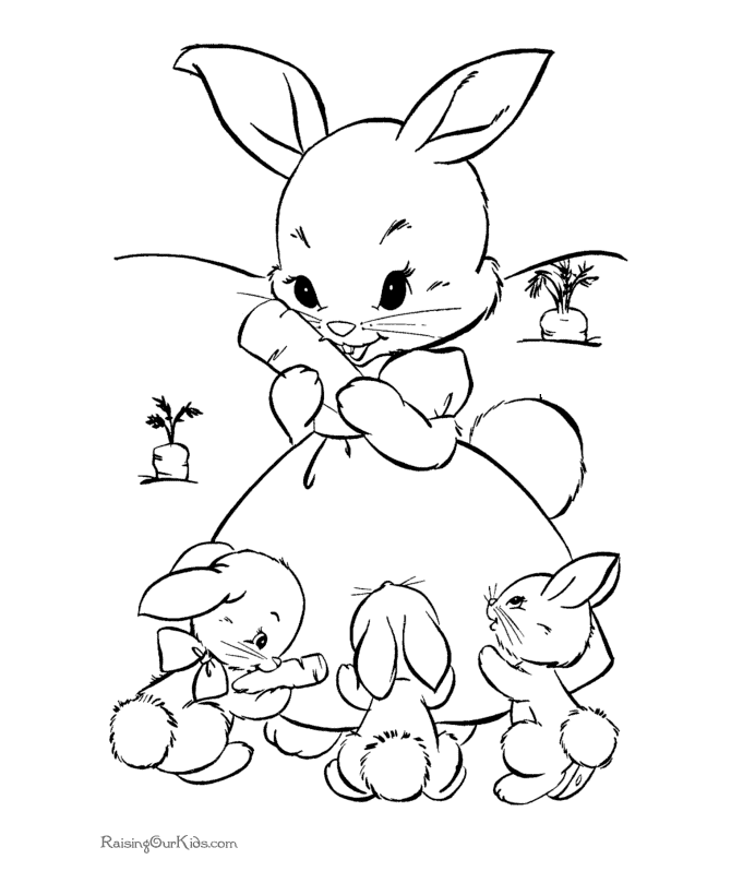 Baby Bunny Cute Bunny Coloring Pages