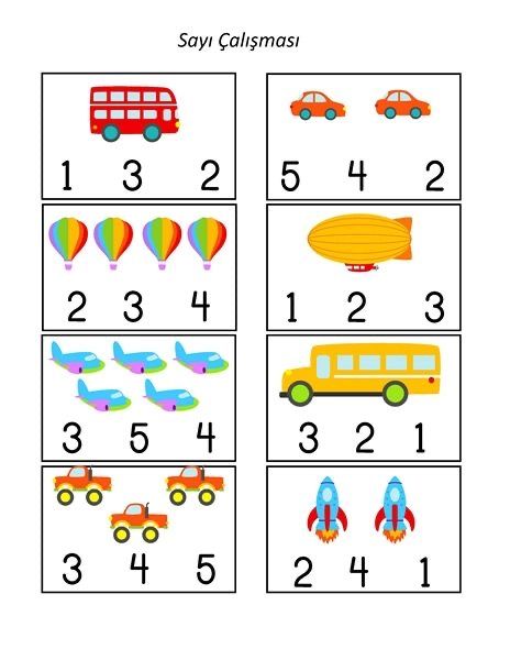 Preschool Match Transportation Worksheet