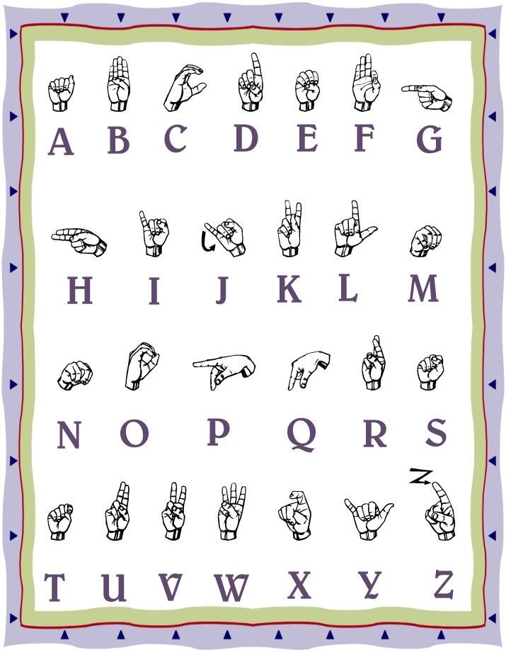 Sign Language Worksheets Pdf