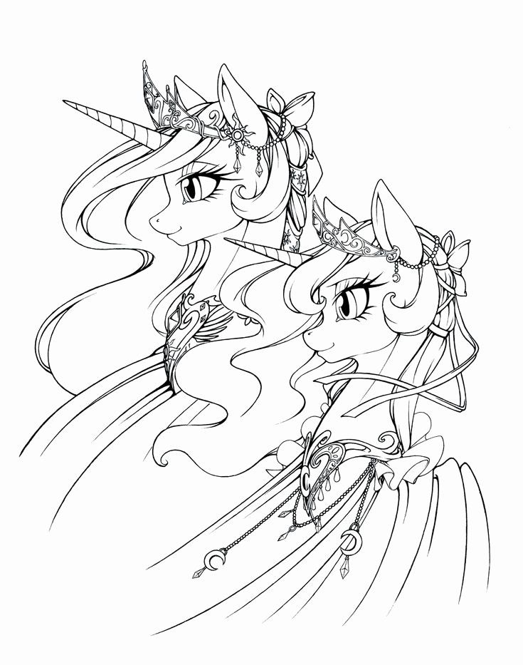 Princess Celestia And Princess Luna Coloring Pages