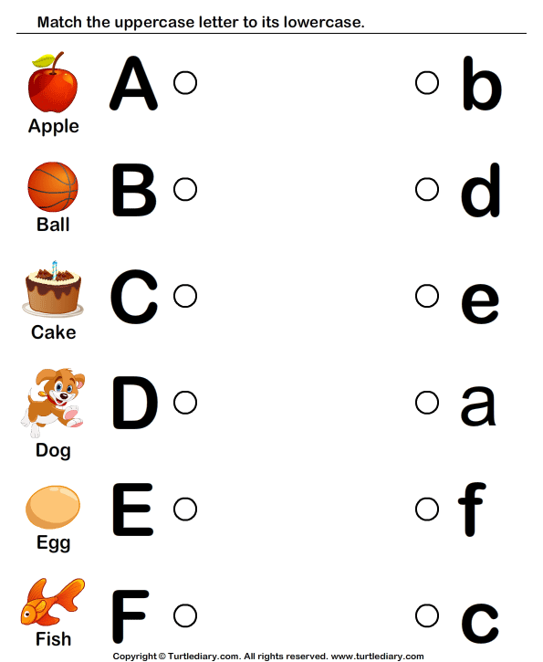 Matching Letter Worksheets For Preschool