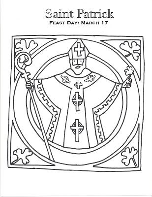St Patrick Coloring Pages Religious