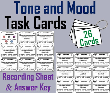 Answer Key Tone And Mood Worksheet Answers