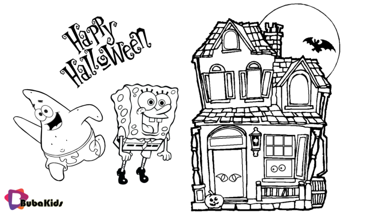 Spongebob And Patrick Coloring Pages Halloween
