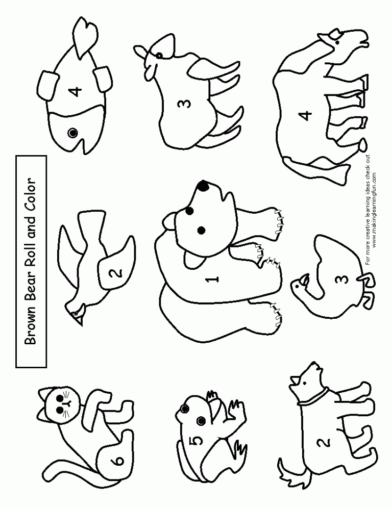 Brown Bear Eric Carle Coloring Pages