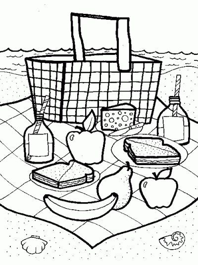 Free Printable Picnic Coloring Pages