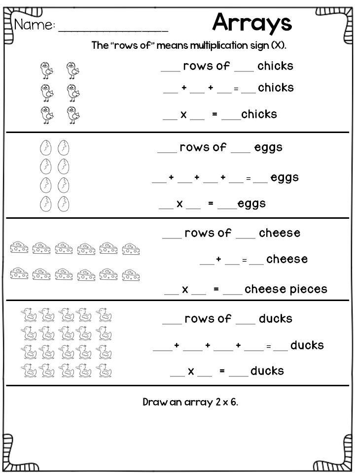 Third Grade Repeated Addition Worksheets 3rd Grade