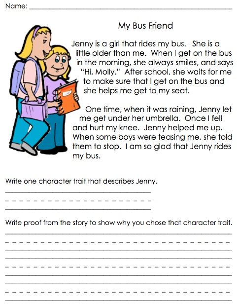 Character Education Worksheets For 1st Grade