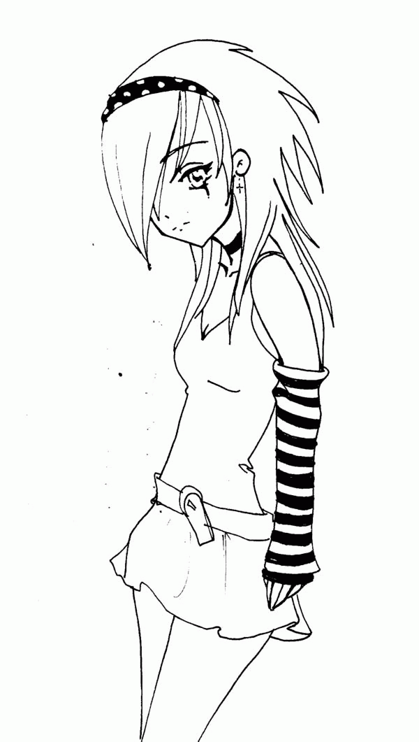 Sad Coloring Pages Anime
