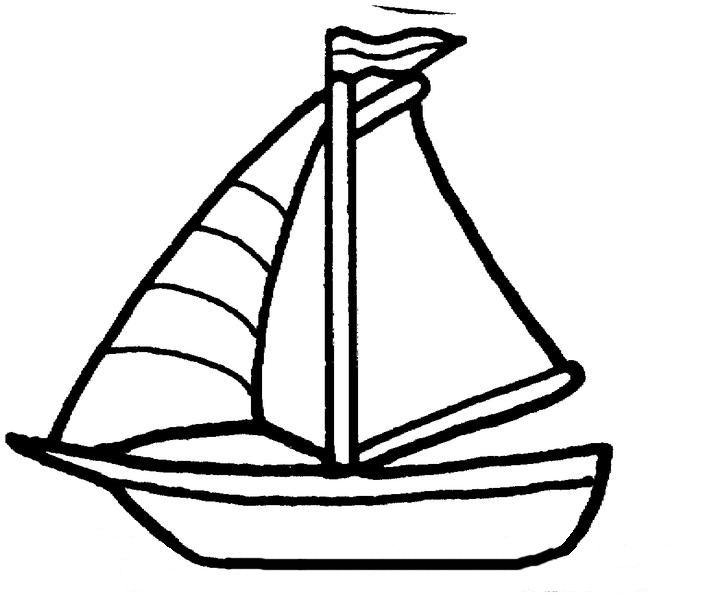 Simple Sailboat Coloring Page