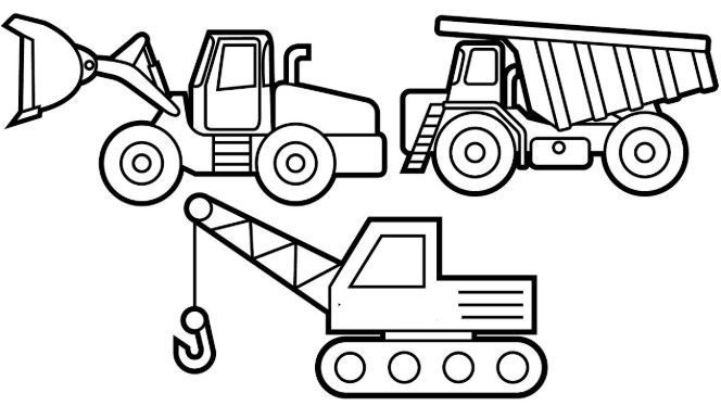 Easy Digger Colouring Pages