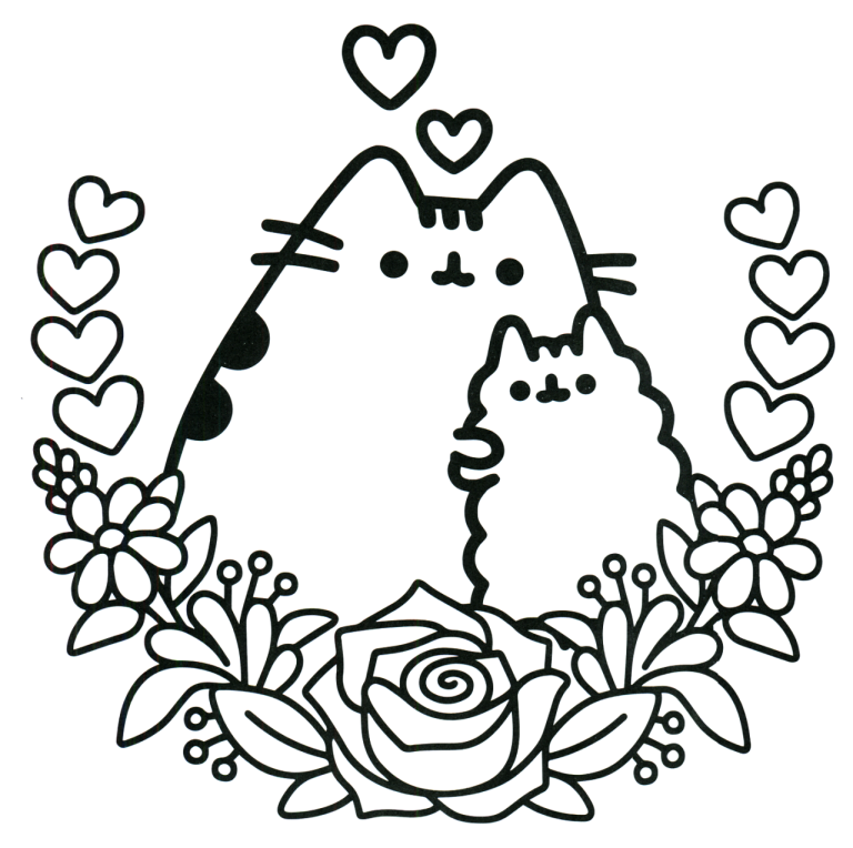 Coloring Pages Pusheen Hard