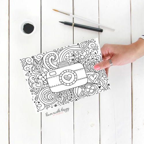 Cute Camera Coloring Pages