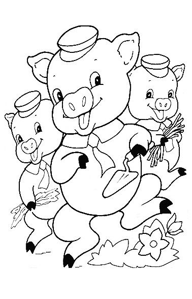 Three Little Pigs Story Coloring Pages