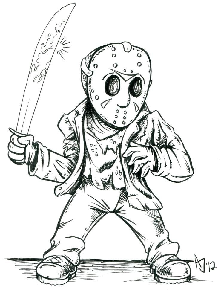 Chibi Freddy Krueger Coloring Pages