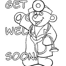 Get Well Colouring Pages