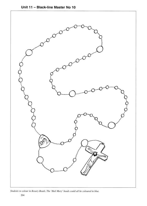 Catholic Rosary Coloring Page
