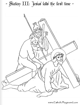 1st Stations Of The Cross Coloring Pages
