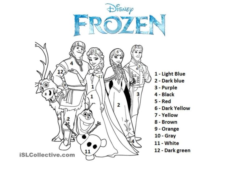 Disney Color By Number Pictures