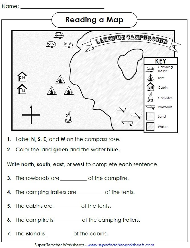 4th Grade Basic Map Skills Worksheets