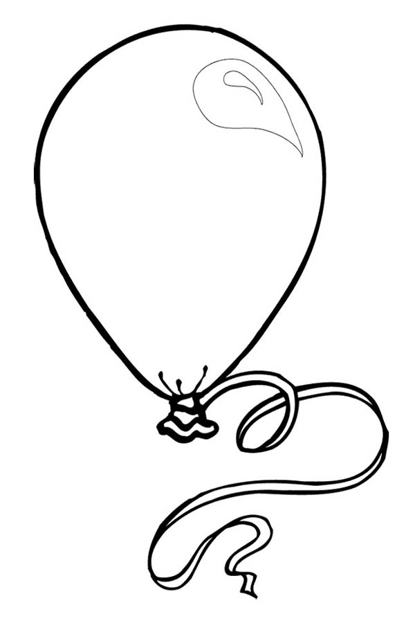 Birthday Balloons Coloring Page